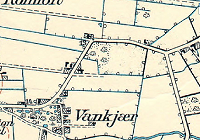Kærvej i 1943 fra Historiske kort på nettet