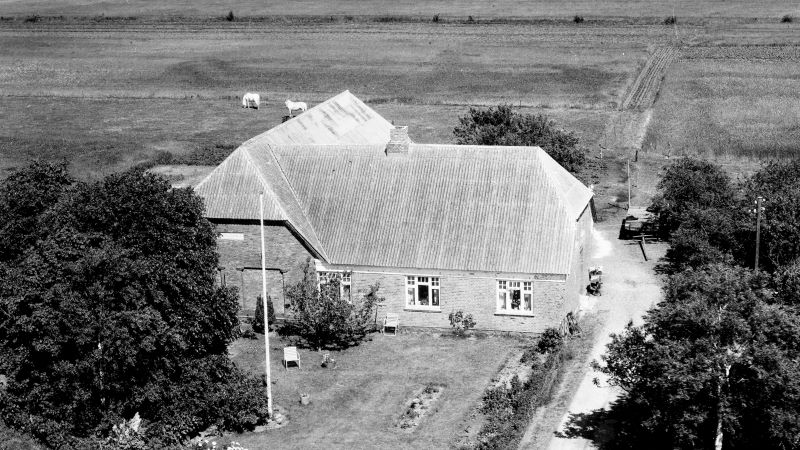 Hos Carl Bisgaard Bachsminde 1962. Sylvest Jensen Luftfoto; Det Kgl. Bibliotek http://www.kb.dk/danmarksetfraluften/images/luftfo/2011/maj/luftfoto/object1997932