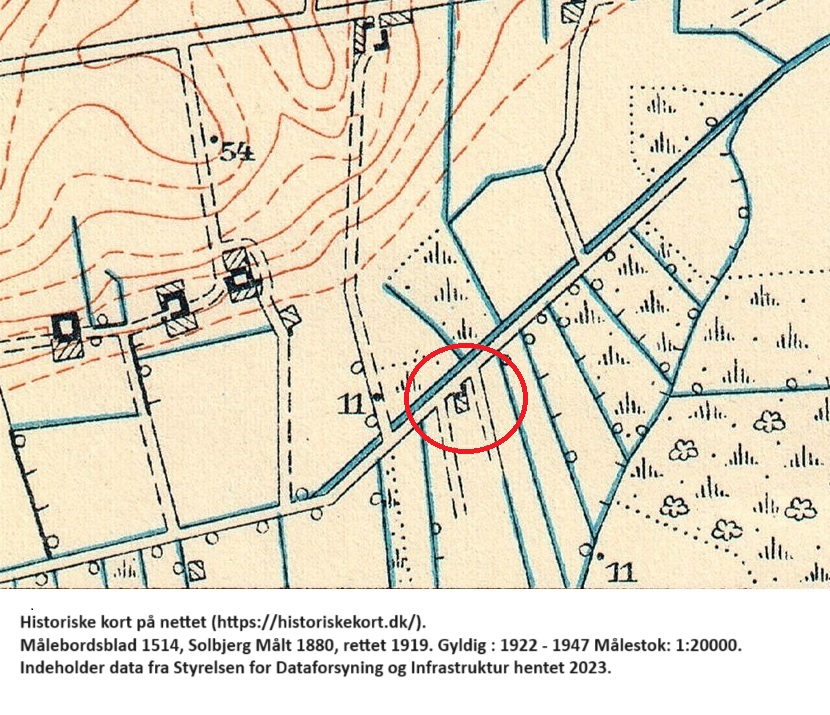 Fuhlendorffsminde kan findes på Historiske kort på nettet (https://historiskekort.dk/). Målebordsblad 1514, Solbjerg Målt 1880, rettet 1919. Gyldig : 1922 - 1947 Målestok: 1:20000. Indeholder data fra Styrelsen for Dataforsyning og Infrastruktur hentet 2023.