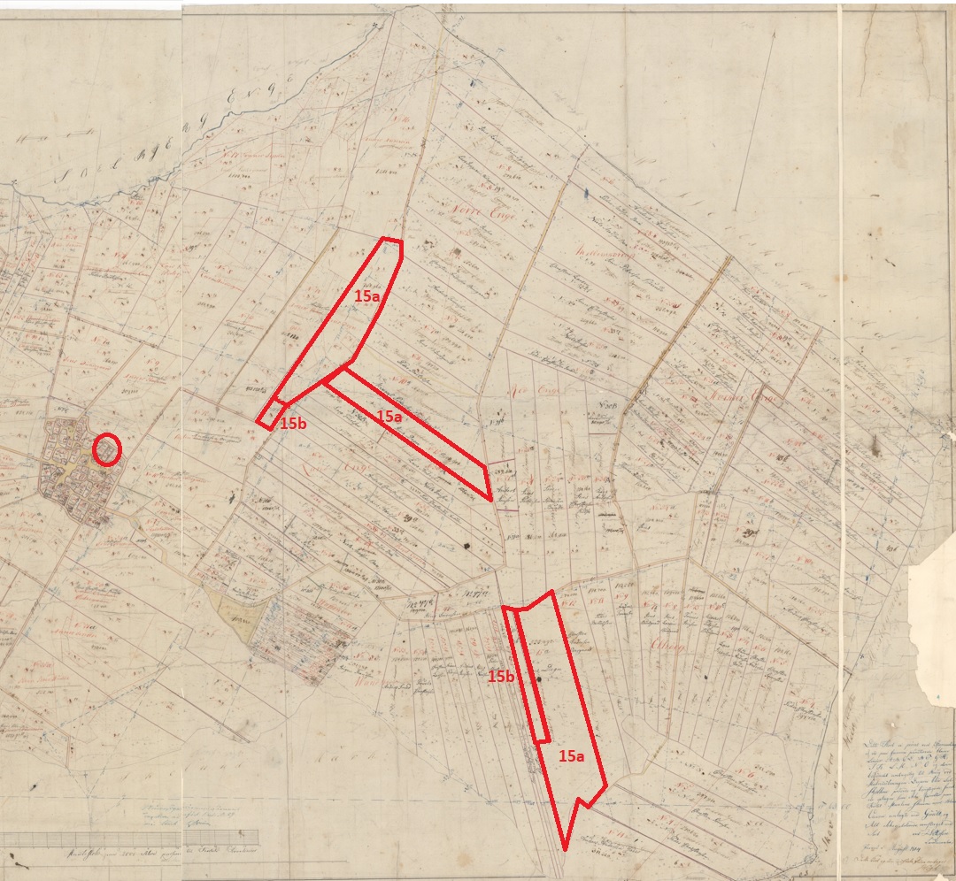 Historiske kort på nettet (https://historiskekort.dk/). Matrikelkort Veddum By, Skelund (0641052 1814) Gyldig : 1814 - 1866 Målestok: 4000. Indeholder data fra Styrelsen for Dataforsyning og Infrastruktur hentet 2023.