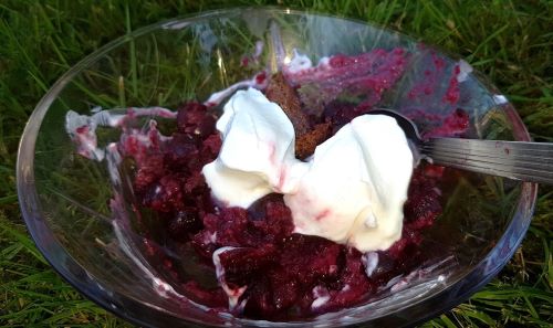 Kirsebærsoufflé med skyr